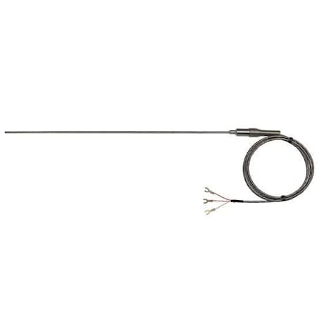 Digi-Sense RTD Probe, 18" L, Spd Lugs, .125" Dia, 4 93822-18